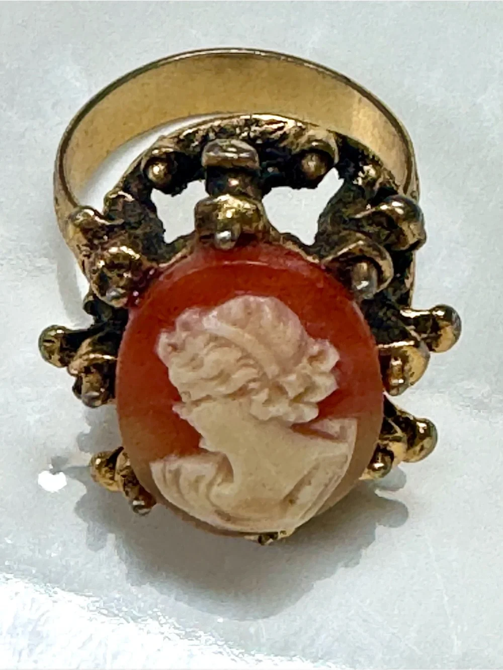 Vintage Adjustable Cameo Ring